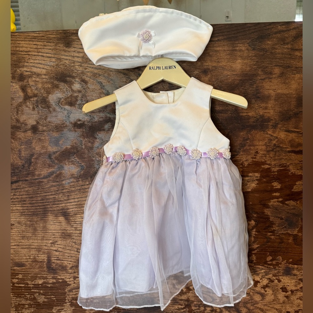 Vintage Baby USA Dress & Hat Set